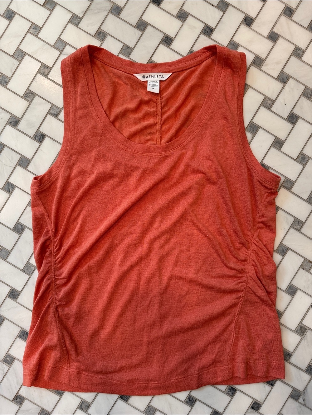 Athleta Women's Rust Orange Scoop Neck Tank